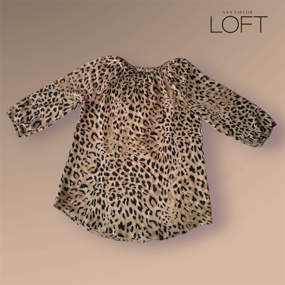 🛍️SALE🛍️ Ann Taylor LOFT Leopard Print Blouse - Picture 3 of 5